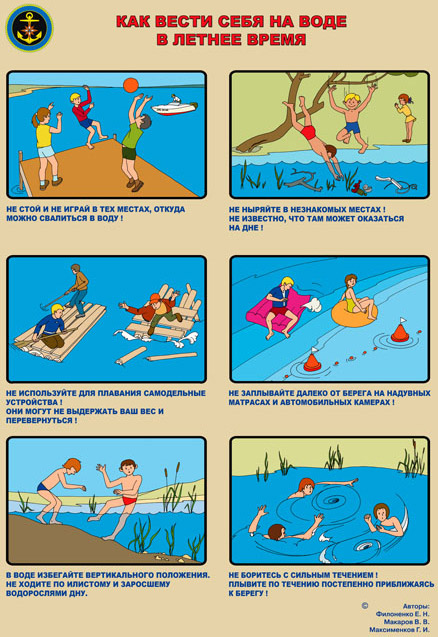 Как вести себя на водоёме